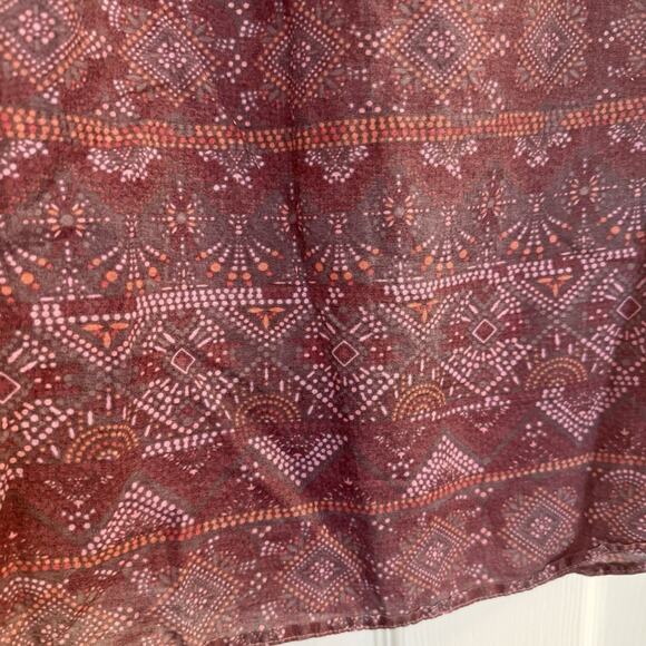 Kuhl Top Womens Size Large Flora 3/4 Shirt in Hyacinth Geometric Bohemian Tunic - Picture 4 of 14